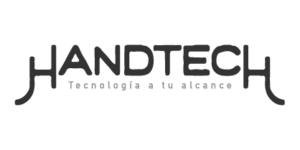 Logo de Handtech en la página de rizocreativo.