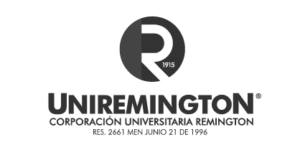 Logo de Uniremington en la página de rizocreativo.